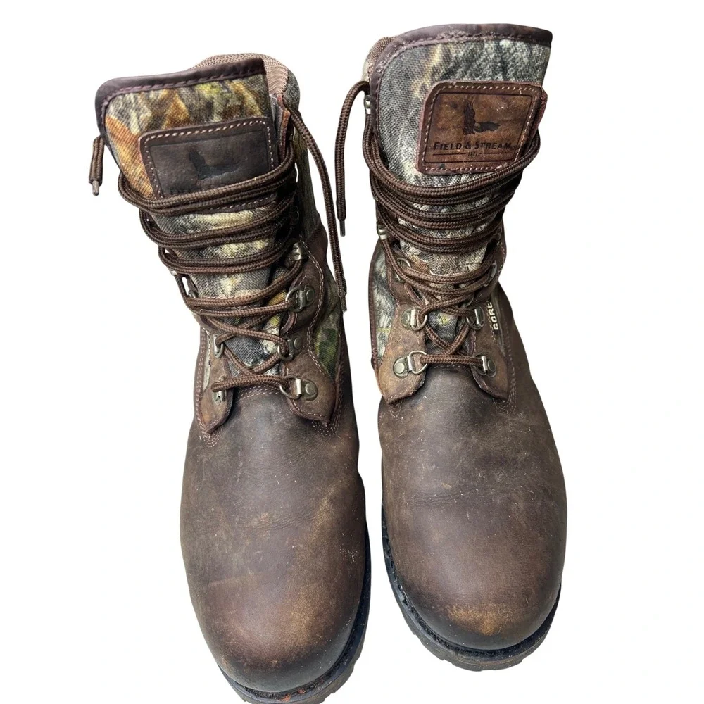 Field & Stream Mens Camo Leather Hunting Boots‎ GORE-TEX Thinsulate MFW08283 13